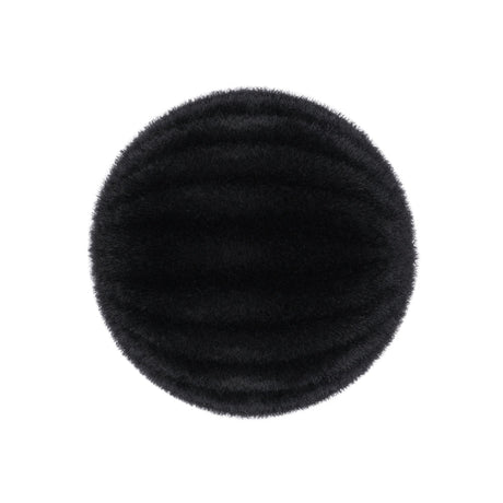 Fabric Covered Shank Back Button - 40L/25.5mm - Black Velvet Radiating Ribs