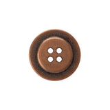 Metal 4-Hole Button - 32L/20mm - Copper