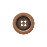 Metal 4-Hole Button - 32L/20mm - Copper