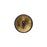 Metal Shank Back Button - 24L/15mm - Distressed Gold Crest