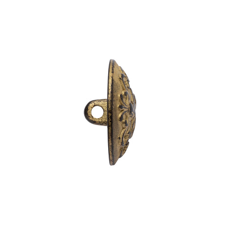 Metal Shank Back Button - 32L/20mm - Distressed Gold Crest