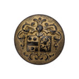 Metal Shank Back Button - 40L/25.5mm - Distressed Gold Crest