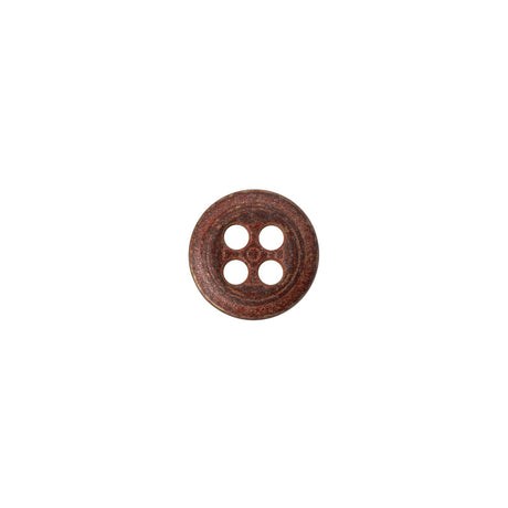 Metal 4-Hole Button - 16L/10mm - Matte Copper