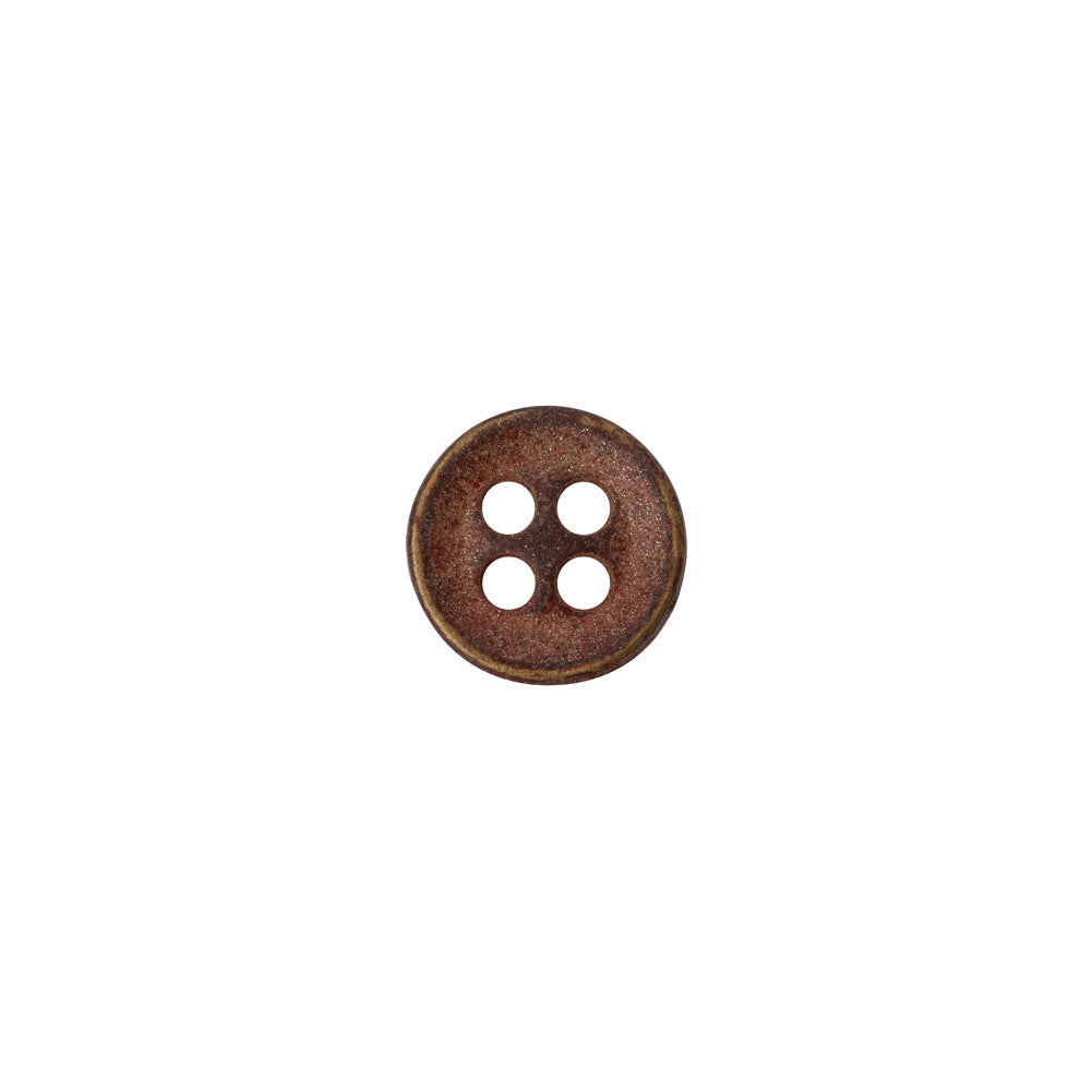 Metal 4-Hole Button - 16L/10mm - Matte Copper