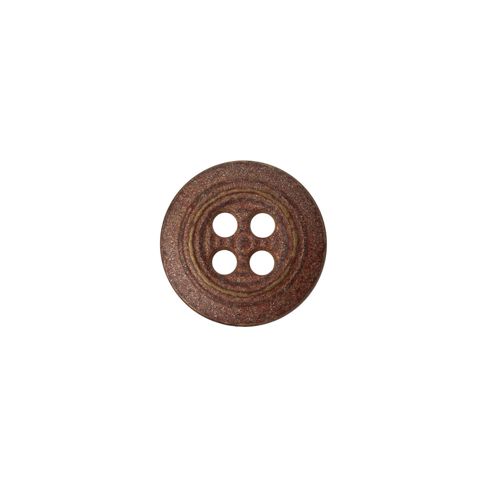 Metal 4-Hole Button - 20L/12.5mm - Matte Copper