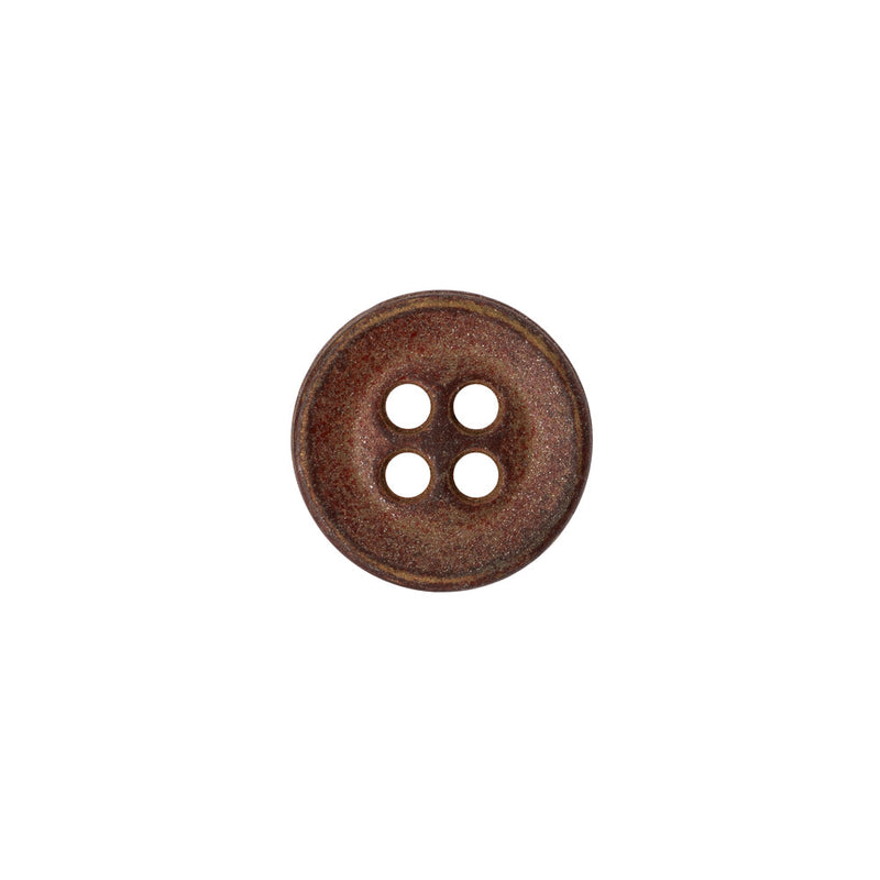 Metal 4-Hole Button - 20L/12.5mm - Matte Copper