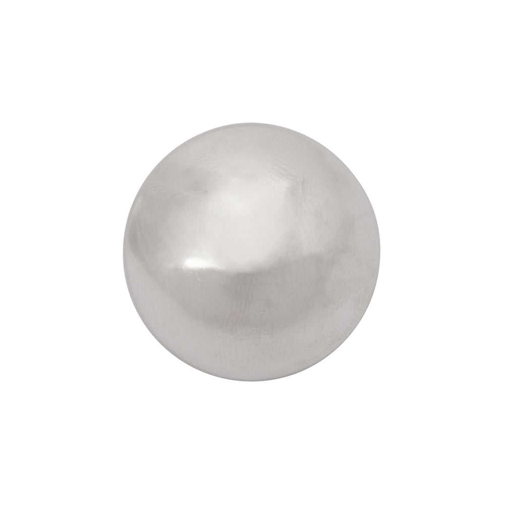 Metal Shank Back Button - 30L/19mm - Domed Silver