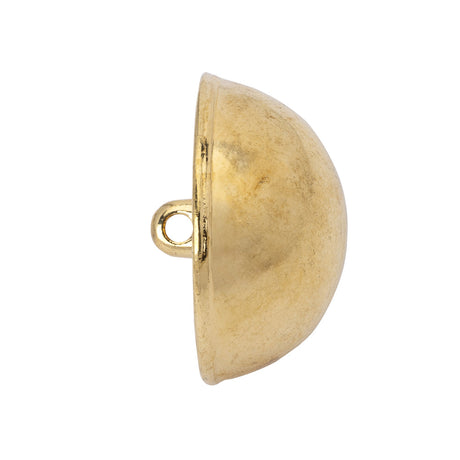 Metal Shank Back Button - 42L/27mm - Domed Gold