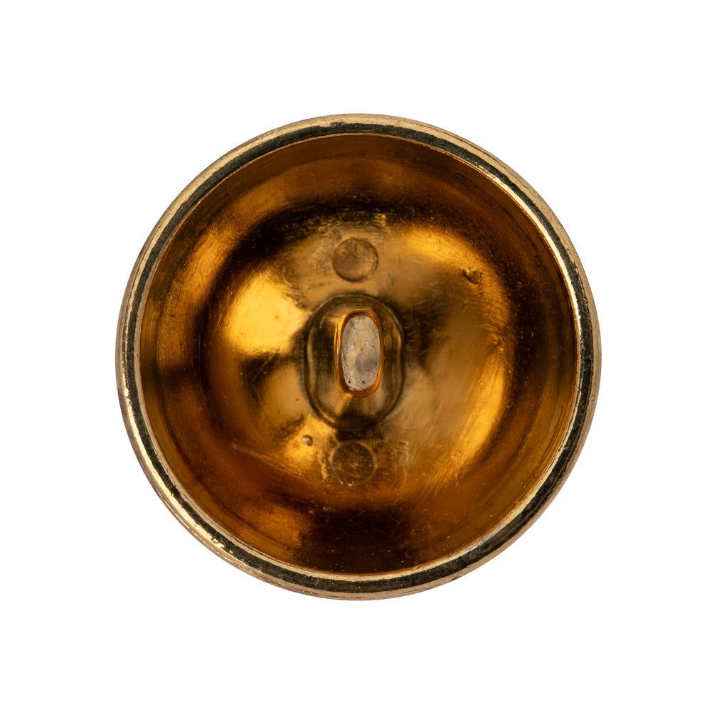 Metal Shank Back Button - 42L/27mm - Domed Gold