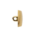 Rounded Rectangle Metal Shank Back Button - 32L/20mm - Bright Gold