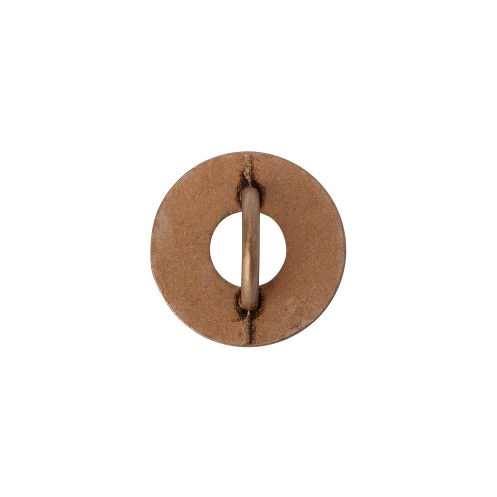 Metal Shank Back Button - 24L/15mm - Copper Ring