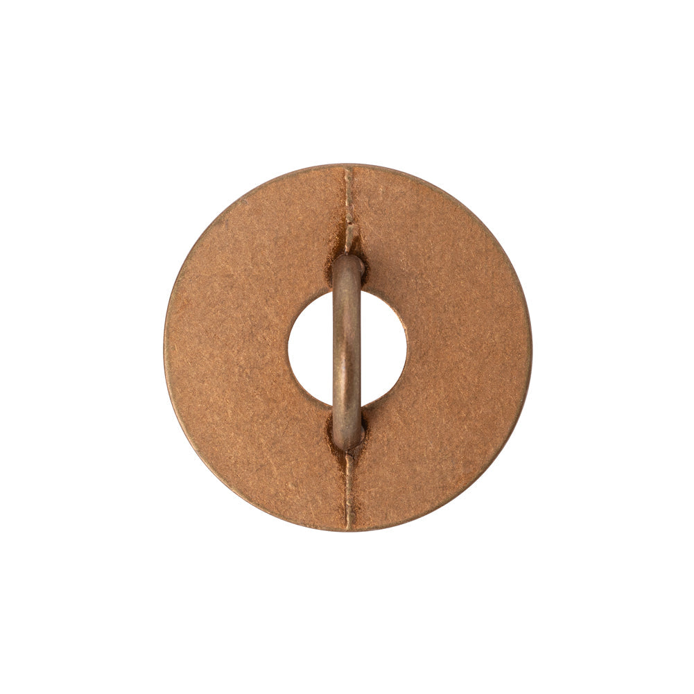 Metal Shank Back Button - 36L/23mm - Copper Ring