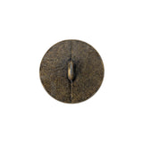 Metal Shank Back Button - 30L/19mm - Brass Flowers and Rainbows Embossed