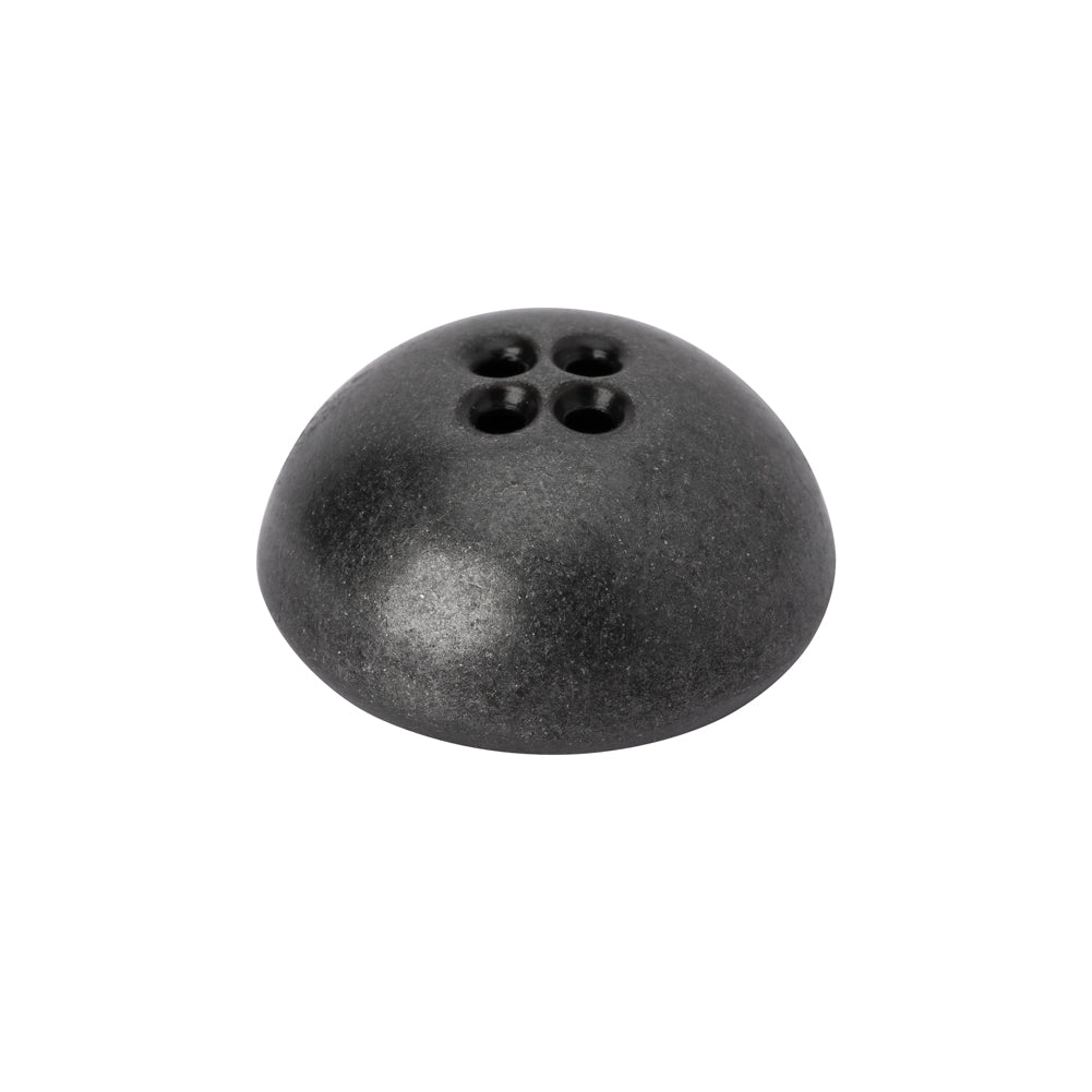 Metal 4-Hole Button - 36L/23mm - Gunmetal Gray Domed