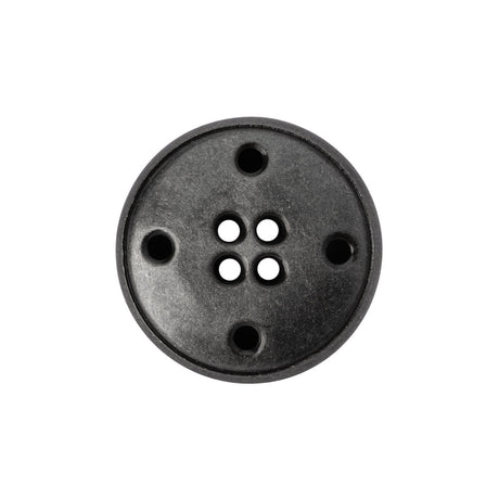 Metal 4-Hole Button - 36L/23mm - Gunmetal Gray Domed
