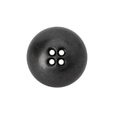 Metal 4-Hole Button - 36L/23mm - Gunmetal Gray Domed