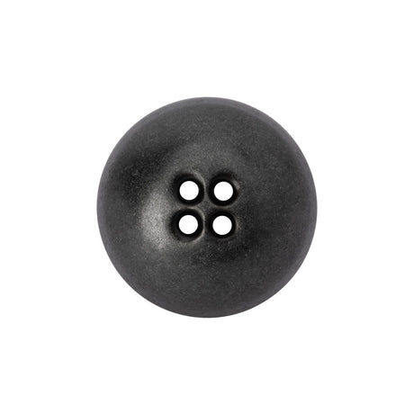 Metal 4-Hole Button - 36L/23mm - Gunmetal Gray Domed