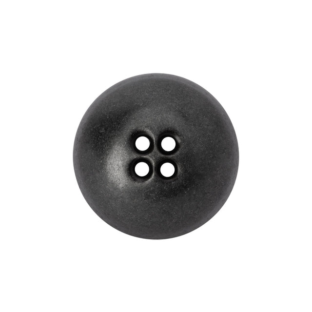 Metal 4-Hole Button - 36L/23mm - Gunmetal Gray Domed