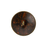 Metal Shank Back Button - 36L/23mm - Distressed Antique Brass