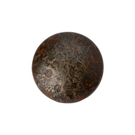 Metal Shank Back Button - 36L/23mm - Distressed Antique Brass