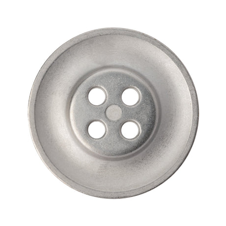 Metal 4-Hole Button - 48L/30.5mm - Brushed Silver and Gold Ombre