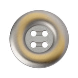 Metal 4-Hole Button - 48L/30.5mm - Brushed Silver and Gold Ombre