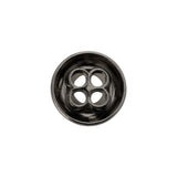 Metal 4-Hole Button - 28L/18mm - Gunmetal Inkwell