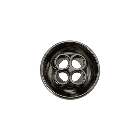 Metal 4-Hole Button - 28L/18mm - Gunmetal Inkwell