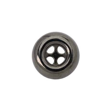 Metal 4-Hole Button - 28L/18mm - Gunmetal Inkwell