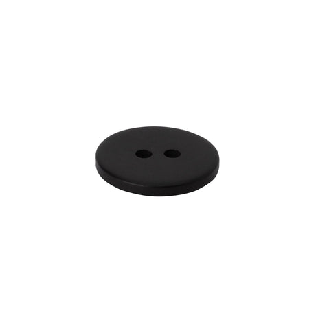 Plastic 2-Hole Button - 24L/15mm - Matte Charcoal