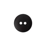 Plastic 2-Hole Button - 24L/15mm - Matte Charcoal