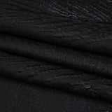 Metallic Black Palm Leaves Luxury Burnout Brocade