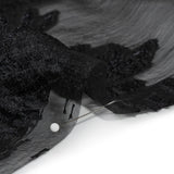 Metallic Black Palm Leaves Luxury Burnout Brocade