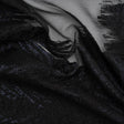 Metallic Black Palm Leaves Luxury Burnout Brocade