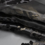 Gray, Black and Metallic Gold Abstract Luxury Burnout Brocade