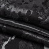 Metallic Black Abstract Luxury Burnout Brocade