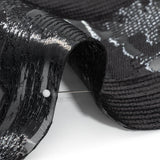 Metallic Black Abstract Luxury Burnout Brocade