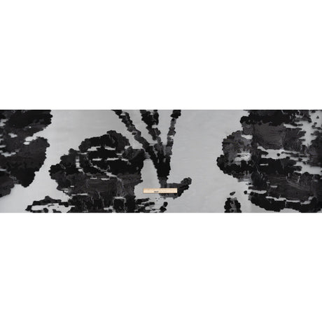 Metallic Black Abstract Luxury Burnout Brocade