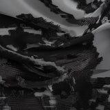 Metallic Black Abstract Luxury Burnout Brocade