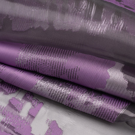 Metallic Purple Abstract Luxury Burnout Brocade