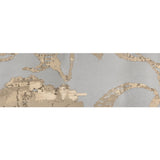 Beige and Black Metallic Abstract Luxury Burnout Brocade