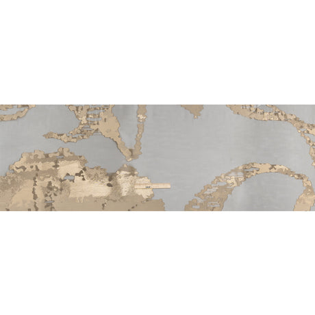 Beige and Black Metallic Abstract Luxury Burnout Brocade