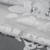 Metallic White Floral Luxury Burnout Brocade Panel