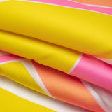 Hot Pink, Orange and Yellow Abstract Luxury Burnout Brocade