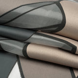 Taupe, Charcoal and Black Abstract Luxury Burnout Brocade