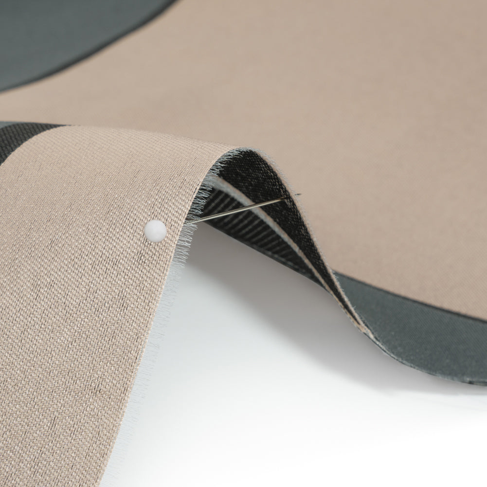 Taupe, Charcoal and Black Abstract Luxury Burnout Brocade