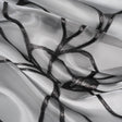 Metallic Black Flower Lines Luxury Burnout Brocade