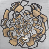 Metallic Black and Gold Big Flower Luxury Burnout Brocade Panel