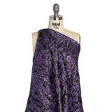 Metallic Purple and Black Abstract Luxury Brocade