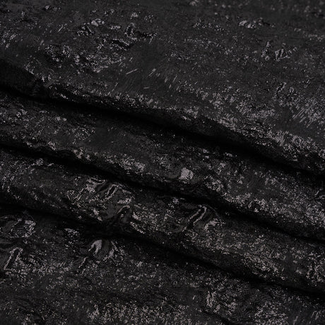 Metallic Black Abstract Luxury Brocade